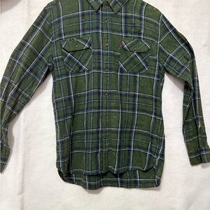 Levi Strauss & Co Green Plaid Long Sleeve Shirt, Sz large
100% Cotton very soft